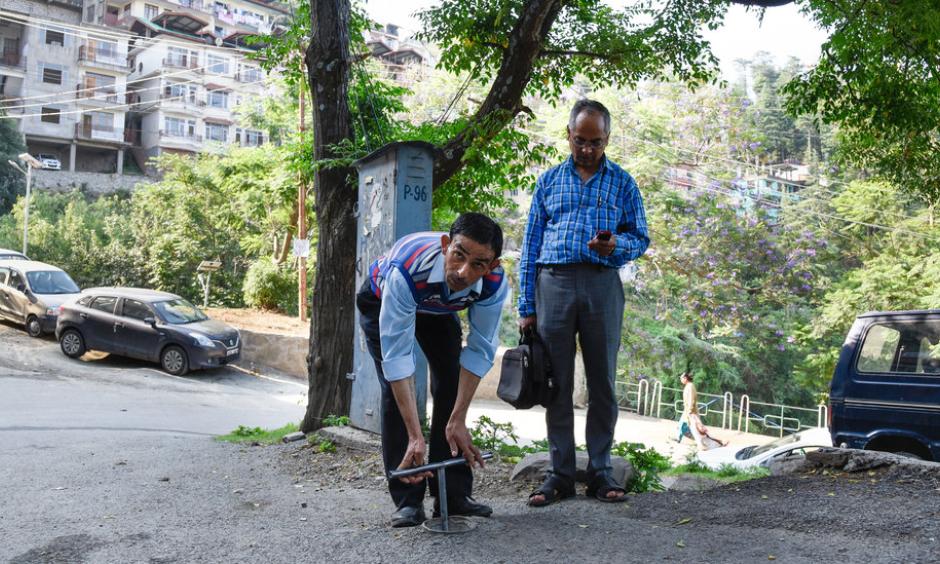 When the Indian resort town of Shimla ran severely low on water last month, “key men” like Inder Singh — who open and close the valves that supply water to each neighborhood — felt the people’s wrath. “I would be mobbed by dozens as I was trying to leave my home for work,” he said. Photo: Saumya Khandelwal, The New York Times