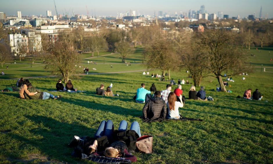 Yes, this is London in February. (Do not get used to it.) Photo: Christopher Furlong, Getty Images
