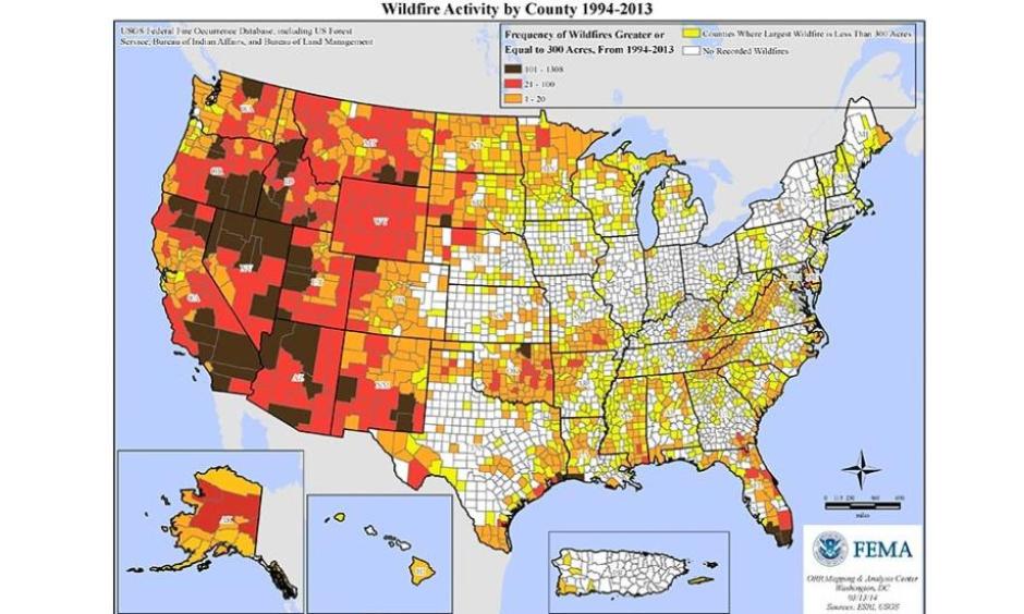 Climate Signals Where Large Wildfires Are Most Common in the U.S.