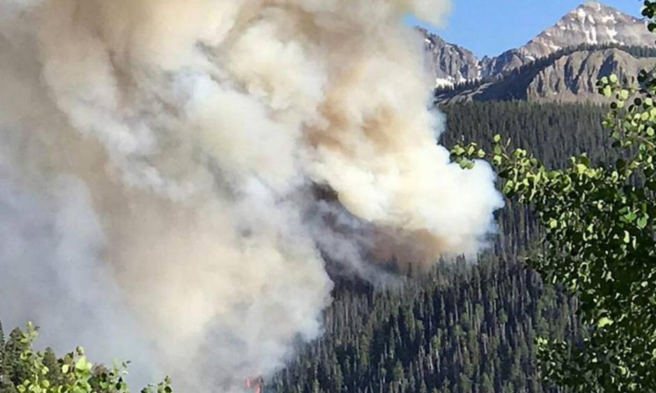 Two fires burn near Durango, Colorado. The larger—416 Fire—started on June 1. Credit: Trails 2000