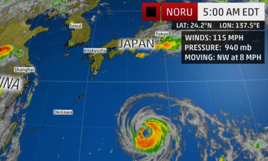 The highest cloud tops, corresponding to the most vigorous convection, are shown in the brightest red colors. Clustering, deep convection around the center is a sign of a healthy tropical cyclone. Image: The Weather Channel