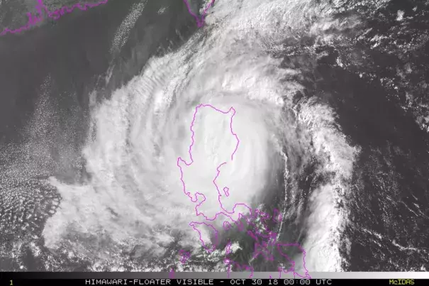 Typhoon Yutu on Oct 30. Image: NOAA