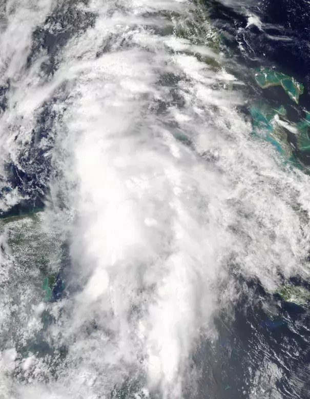 Tropical Storm Colin as seen by NASA's Aqua satellite at 7 a.m. EDT on June 6, 2016. Image: Brian McNoldy, NOAA