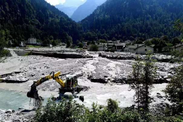 Storms have triggered landslides in the Alps that have sent mud and debris pouring into villages. Bondo, in the Swiss Alps, has been hit more than once in recent years. The video below shows the destruction from 2017. Photo: Miguel Medina, AFP/Getty Images