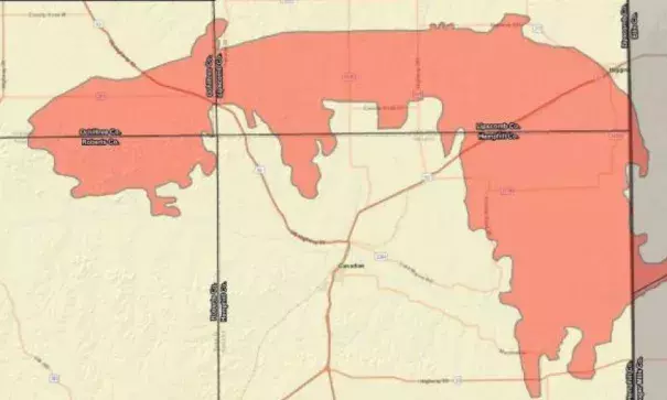 The Perryton fire, which traveled across four counties, scorched 318,056 acres and became the third largest fire in Texas history. This map from the Texas A&M Forest Services shows the areas that have burned, as well as where the Forest Service has contained the blaze. Image: Texas A&M Forest Services
