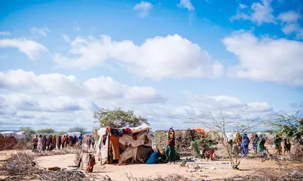 A new IDP camp at Dollow, Somalia, that is composed of new internally displaced people from Bay and Bakool. Photo: Amunga Eshuchi, Trocaire