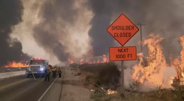 Raw video from Blue Cut fire near the Cajon Pass. Photo: Los Angeles Times
