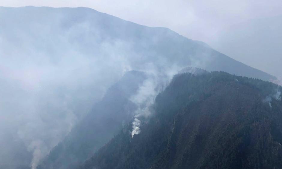 Smoke from a forest fire in Liangshan Yi Autonomous Prefecture in Sichuan Province, China, on Monday. Photo: Xinhua via Associated Press