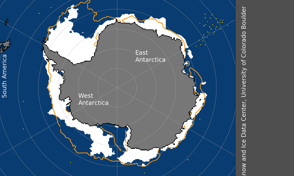 Sea ice extent, January 1, 2019. Image: National Snow and Ice Data Center