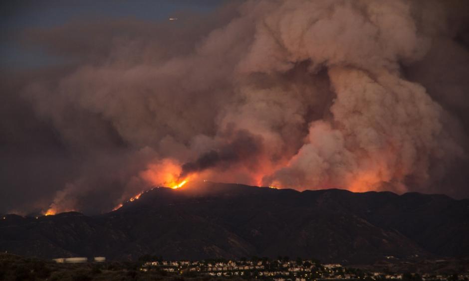 The Sand Fire burning in California's Santa Clarita Valley in July. Photo: Kevin Gill/flickr
