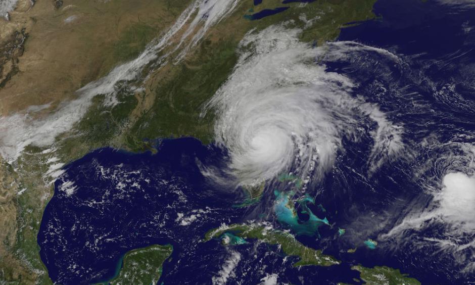 Hurricane Matthew as it skirted the coast of Florida on Oct. 7. Image: NASA/NOAA GOES Project