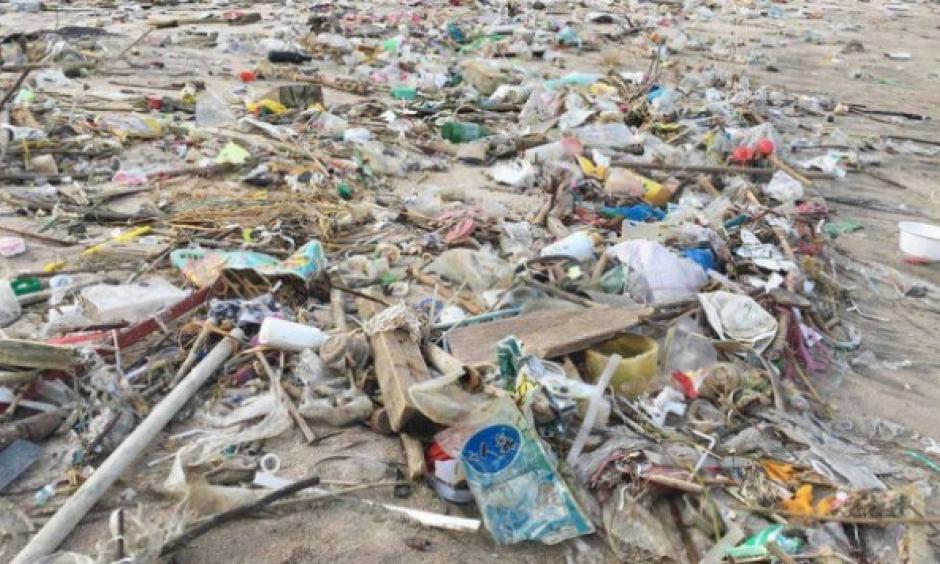 Refuse on a beach at Cheung Sha, Lantau. The Hong Kong government began receiving reports of abnormal amounts of marine waste washing up on beaches on June 20. Photo: South China Morning Post