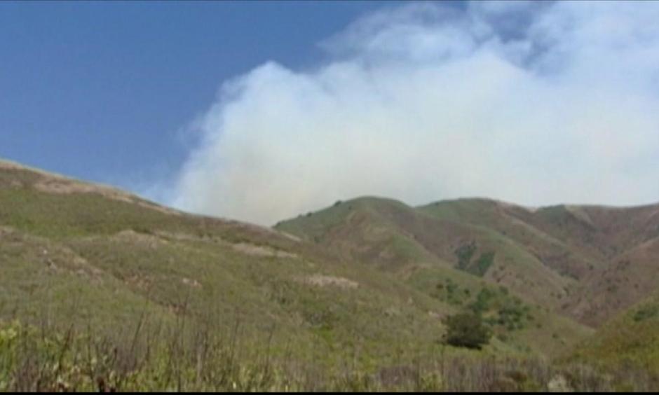 The smoke from the Soberanes Fire burning in Monterey County is drifting northward and has created a blanket of haze over San Jose and the greater South Bay. Photo: KGO-TV