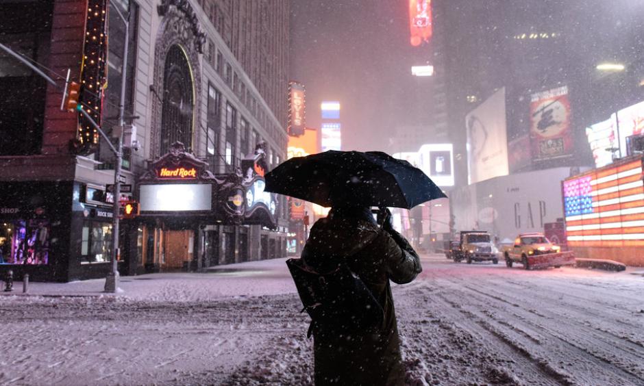 Times Square on Tuesday morning, March. Photo: Stephanie Keith for The New York Times