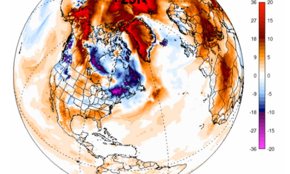 National Oceanic and Atmospheric Administration Global Forecast System data, via University of Maine