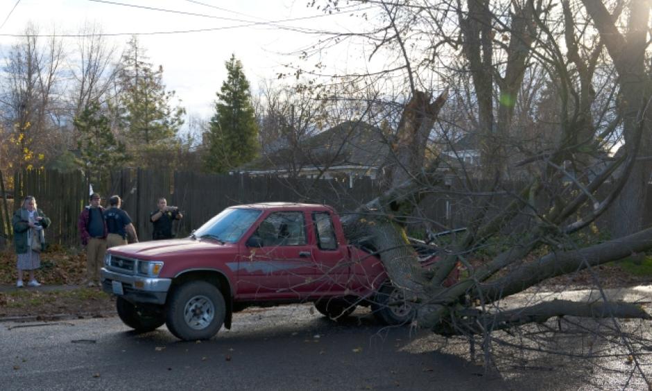 Forecasters say the dramatic storms in the Pacific Northwest were easing up Thursday, but the threat from mudslides and flooding remained. Photo: Michael Lopez, AP
