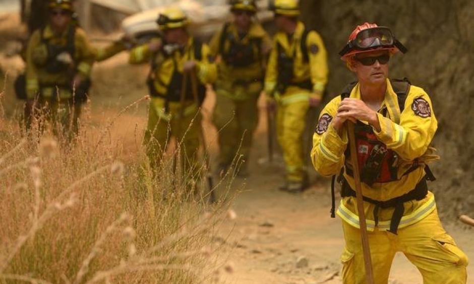 At its peak, more than 5,000 firefighters battled the Soberanes Fire in Big Sur this summer. Photo: David Royal – Monterey Herald