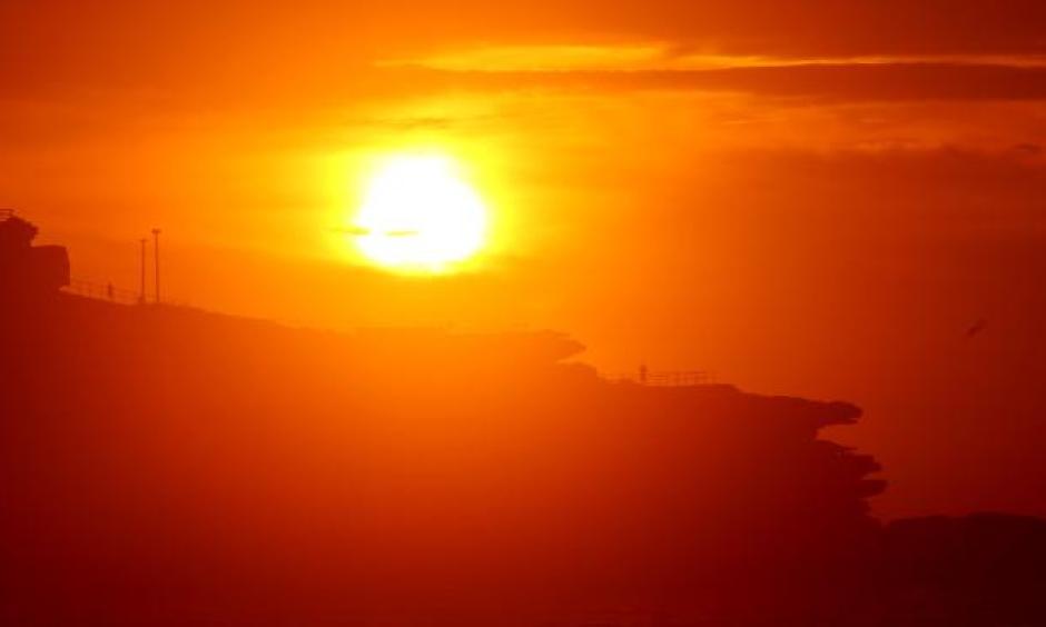 It’s a hot day at Sydney’s Bondi Beach. But even hotter in the city’s west. Photo: John Grainger, newscomau