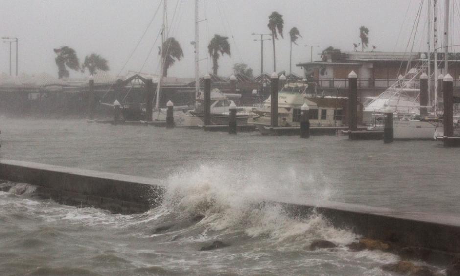 Strong winds in Corpus Christi, Tex., as Hurricane Harvey approached on Friday. Photo: Tamir Kalifa, The New York Times