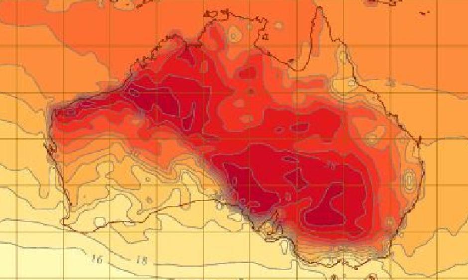 Much of Australia is sweltering through the hottest start to Autumn in decade. Picture: BOM