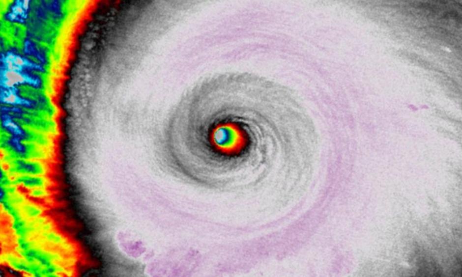 A satellite image shows the eye of Hurricane Patricia while it was near its peak wind speed on Oct. 23, 2015. Photo: RAMMB/CIRA NASA/NOAA