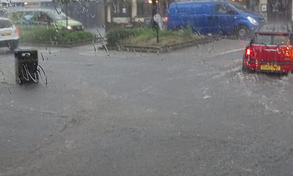 Strong storms led to flooding in parts of London on Tuesday, June 7. Photo: Manhattan Research Inc