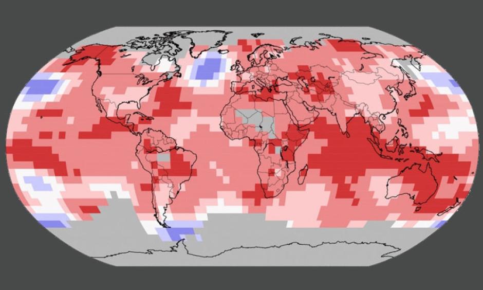 How global temperatures have differed from average so far this year. Image: NOAA
