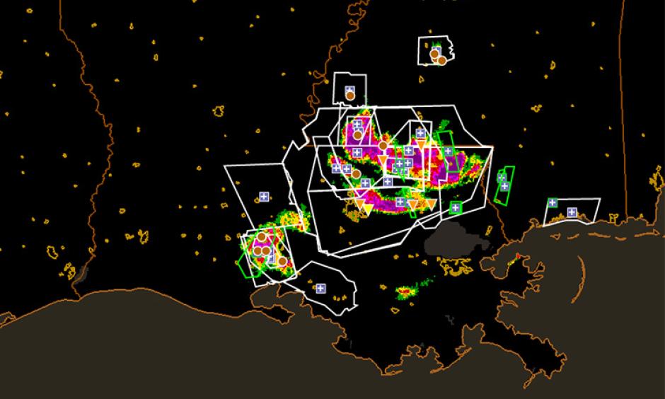 Precipitation Accumulation Return Period, August 12, 2016. Image: Flash