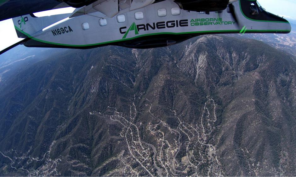 Flying above the Los Padres National Forest, Greg Asner and his team recorded drought-stressed trees. Photo: Carnegie Institution for Science
