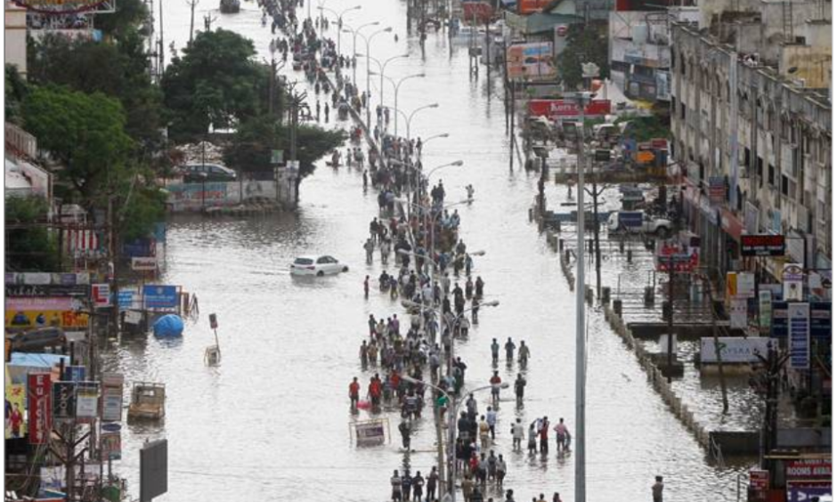 Chennai has been battered by record-breaking rainfall that continues to pound the city. The deluge has raised many questions about the catastrophe. Image: ET