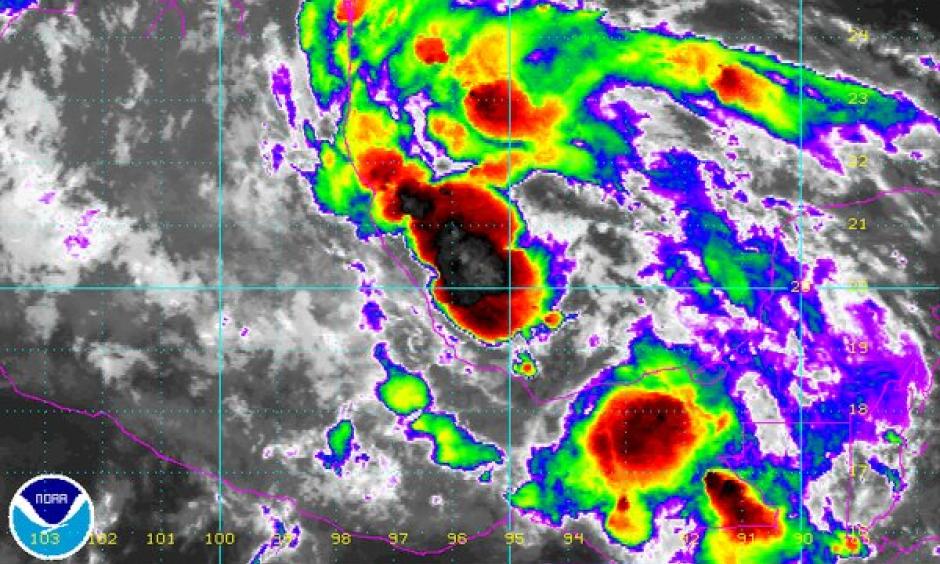 Danielle has formed in the Bay of Campeche - the earliest 4th named storm on record (old record was 6/23 in 2012). Image: NOAA