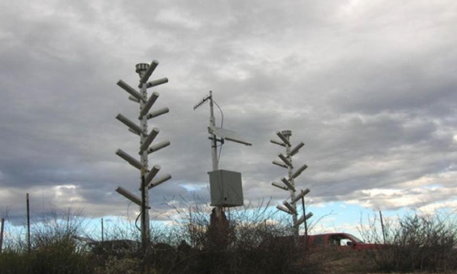 L.A. and other municipalities have paid for flare trees, like these ones, to seed storm clouds with silver iodide in hopes of boosting rainfall. Photo: L.A. County Deprtment of Public Works