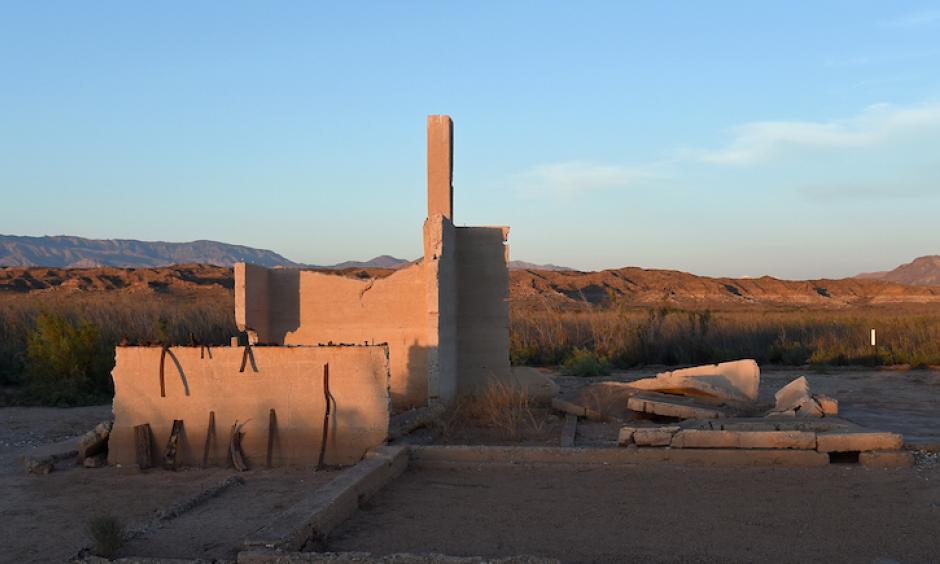 The ruins of the Hannig Ice Cream Parlor are shown in the ghost town of St. Thomas on August 3, 2015, in the Lake Mead National Recreation Area, Nevada. Photo: Ethan Miller/Getty Images