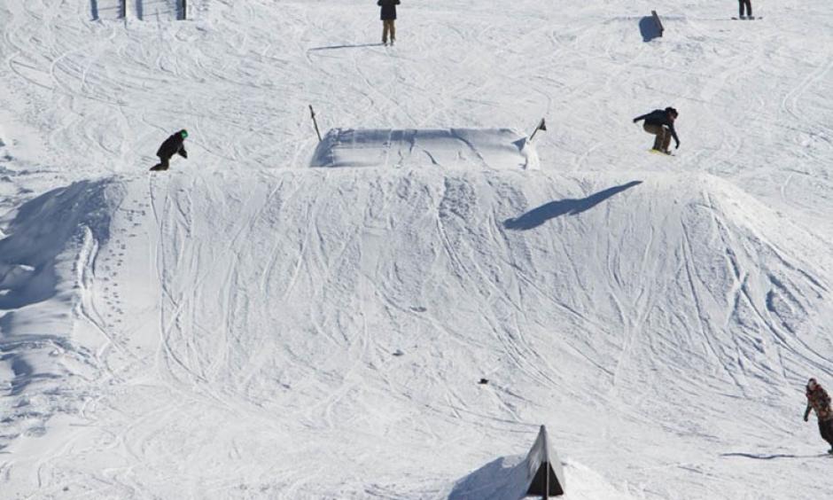 Boreal Mountain Resort was one of several California ski resorts that opened earlier than normal in November after recent storms brought ample snow. Frequent storms have added to the snowpack, now above normal to date. Photo: Andrew Nixon, Capital Public Radio