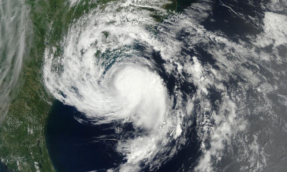 Tropical Storm Ana as it headed toward landfall in South Carolina on May 9, 2015, a somewhat unusual pre-season Atlantic storm. Credit: NASA