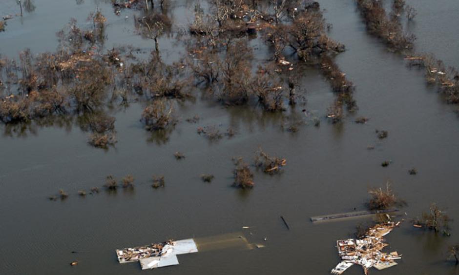 Flooding in Venice, Louisiana after Hurricane Katrina. Photo: Wikipedia