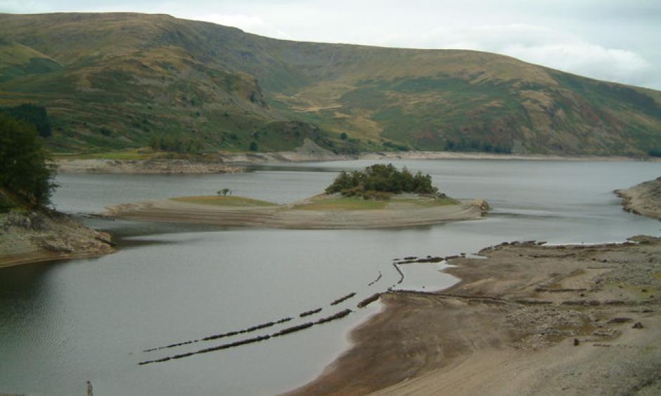 The United Kingdom's Haweswater Reservoir in September during the 2003 European heat wave. Photo: John Douglas