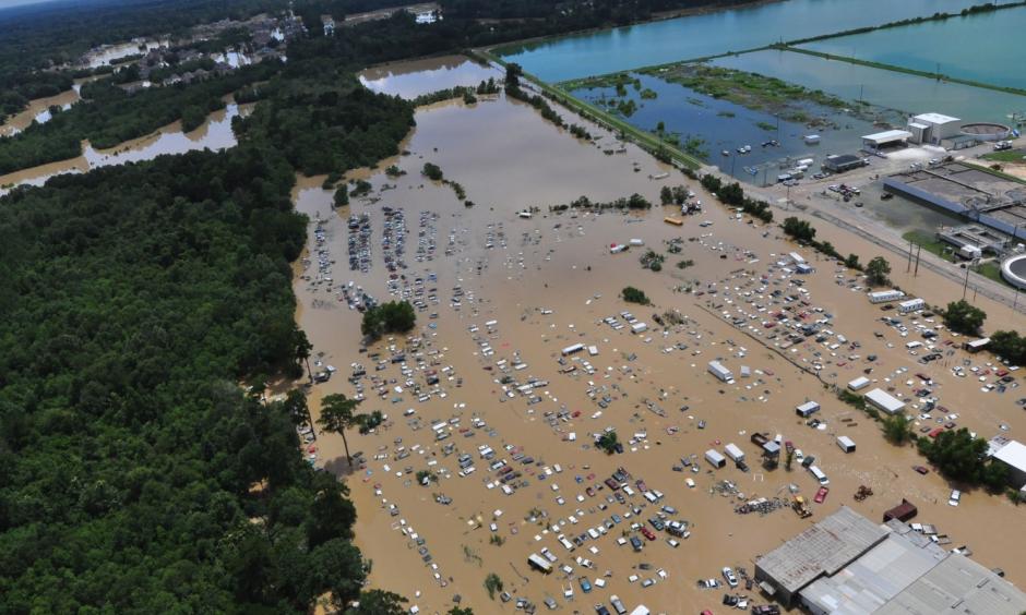 Days of rain swallowed thousands of roads and buildings in water throughout Louisiana. At least 11 people were killed and more than 10,000 displaced as the 'unprecedented' floodwaters rose. Photo: Jenny Starrs / The Washington Post