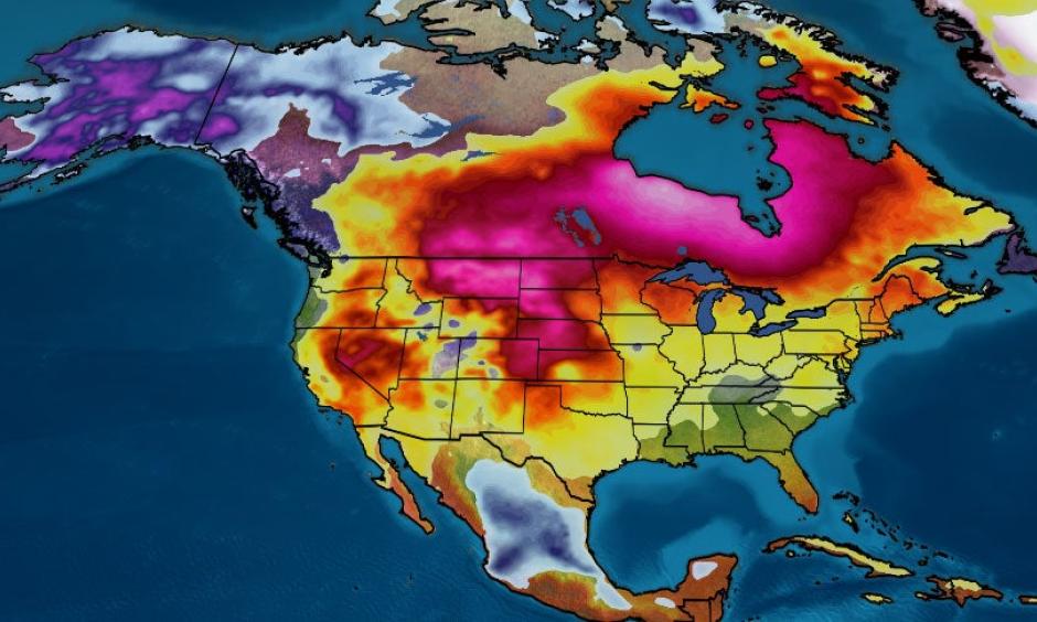 warm winter temperatures across the US