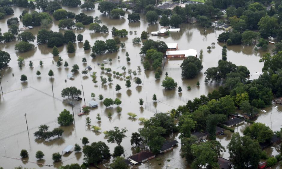 This aerial image shows flooded areas of North Baton Rouge, La., Saturday, Aug. 13, 2016. Louisiana Gov. John Bel Edwards says more . Photo: Patrick Dennis, AP