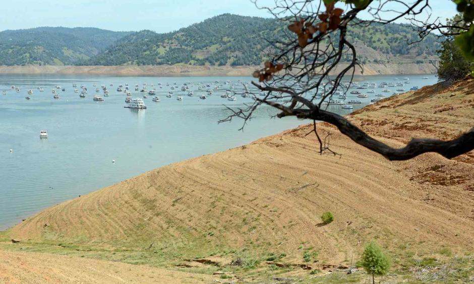 Lake Oroville has risen quite a bit the past couple of months but the drought is still evident looking toward the boat ramp at Bidwell Marina in Oroville Calif. Friday May 2, 2014. Photo: Bill Husa, Enterprise-Record