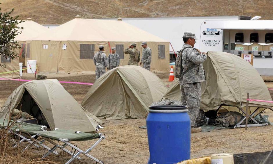 Firefighters will start leaving the Toro Park incident center on Thursday. Photo: Vern Fisher - Monterey Herald