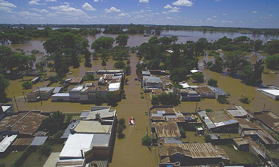 This town in Entre Rios Province, Argentina, was flooded after El Niño-related rains in December. Photo: AFP/Getty Images