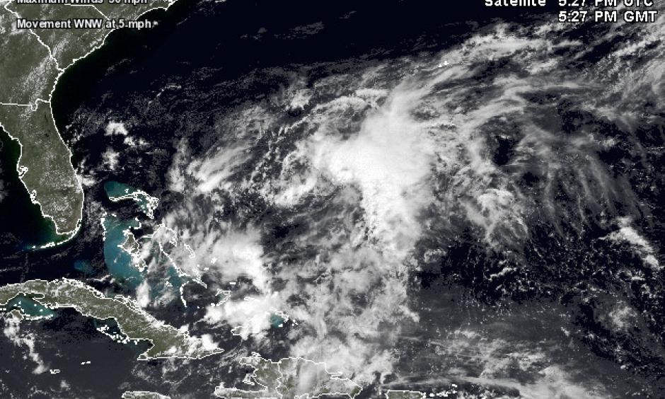 Satellite image of 91L Image: Wunderground