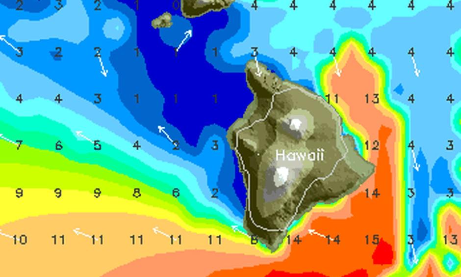 Swell forecast as Hurricane Lane passes Hawaii early to middle of next week. Credit: stormsurf.com