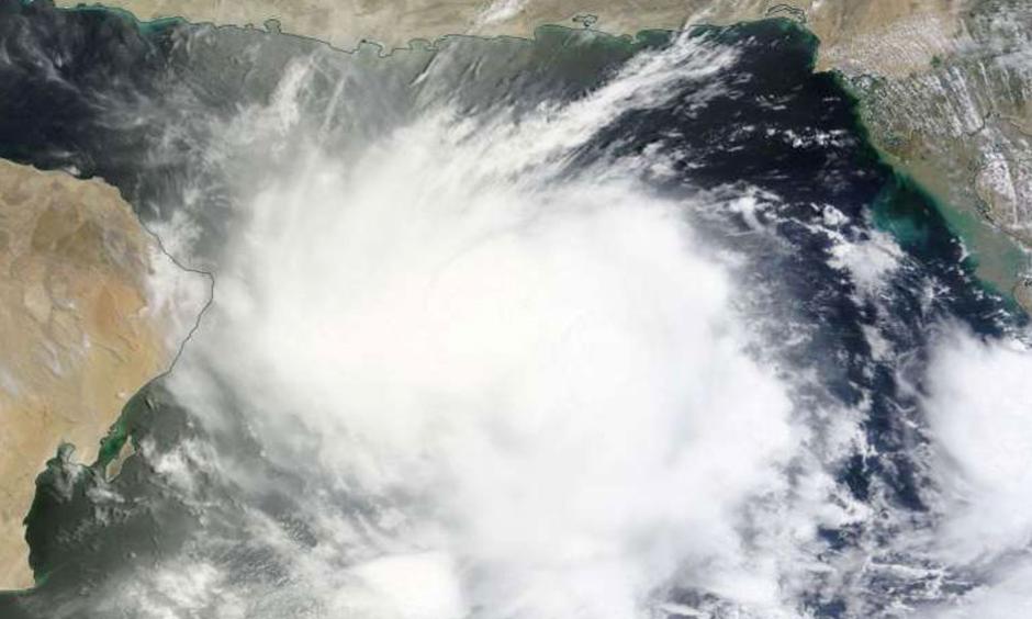 Tropical cyclone 02A swirls ominously in Arabian Sea. Image: NASA