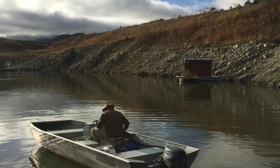 Nick Giese heads out to fish on Southern California’s Lake Cachuma. With the reservoir more than 90 percent below capacity, the surrounding region soon will face a water crisis. Photo: Darryl Fears, The Washington Post