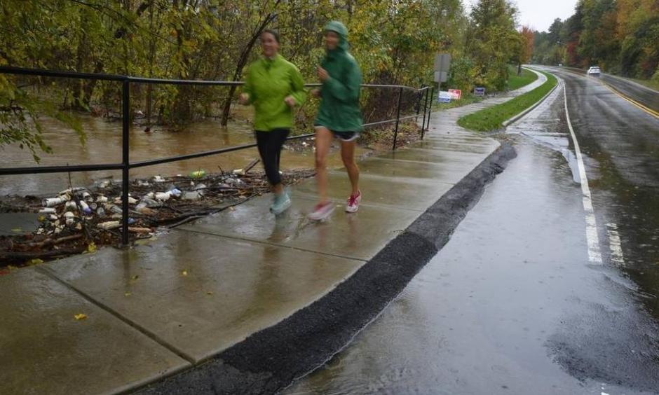 Sam Newell Road near Independence Pointe Parkway in Matthews was closed earlier due to flooding, Monday morning, Nov. 2, 2015. Photo: Davie Hinshaw
