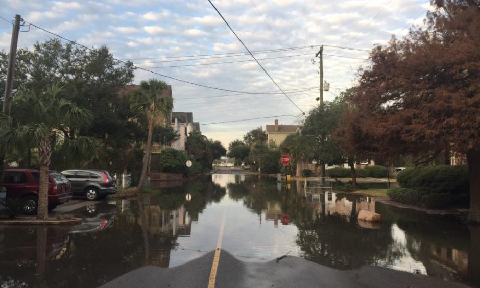 In most locations, the highest tides will lag behind the full moon by a day or two. For example, while the supermoon is Monday, November 14, the highest tides in Boston are expected on Wednesday, November 16. Tidal flooding in South Carolina is not expected to peak until Tuesday, though flooding had begun in Charleston, shown here, this past Saturday. Photo: Charleston Waterkeeper
