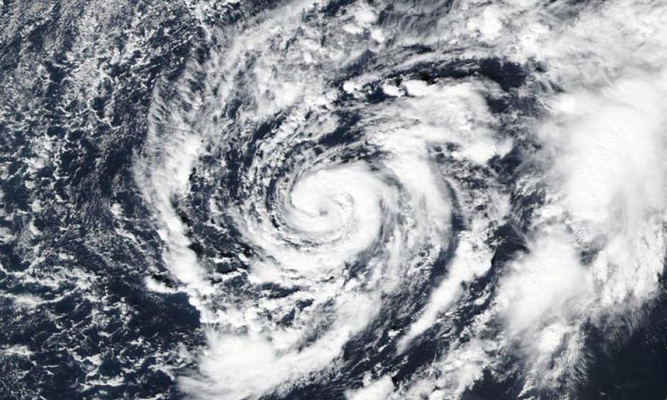 Satellite image of Subtropical Storm Alex on the afternoon of January 13, 2016. Image: NASA Worldview.